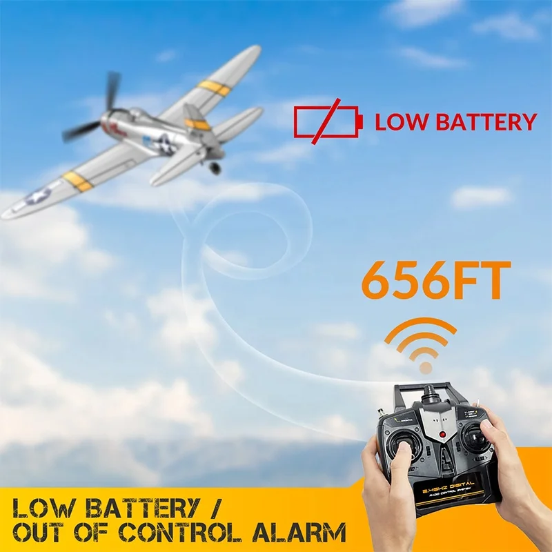 Volantex P47 サンダーボルト EPP RTF 400MM 初心者向け4CH RC戦闘機