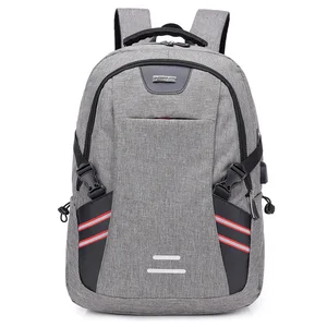 For Waterproof Custom School Backpack with USB Zipper Closure Letter Pattern Polyester Lining Large Capacity