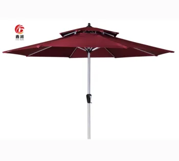 Hand-cranked beach umbrella High-strength bones Windproof and waterproof garden umbrella