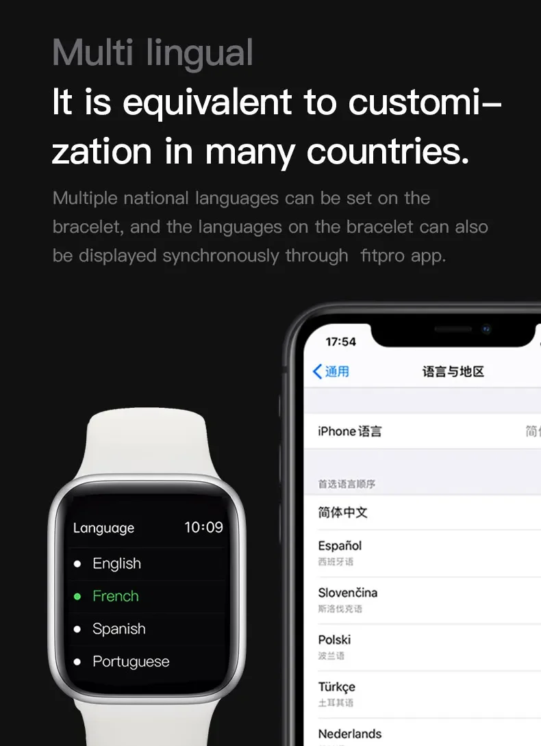 2023 New Arrival T500 Smartwatch 1.52 Inch Touch Screen Fitpro App Bt