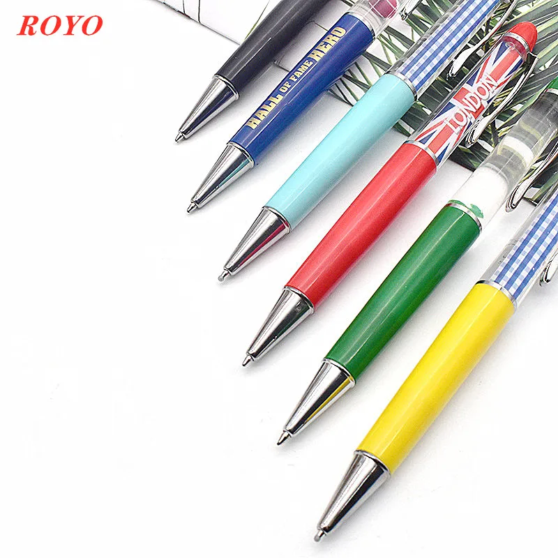 Горячая Распродажа от производителя 2D 3D самодельная рекламная плавающая шариковая ручка с логотипом под заказ шариковая ручка с жидкостью