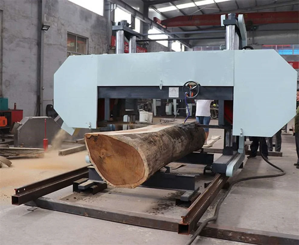 Wood Working Gantry-style Portable Easy to Move Dual-column Band Saw for Cutting Logs with Lift