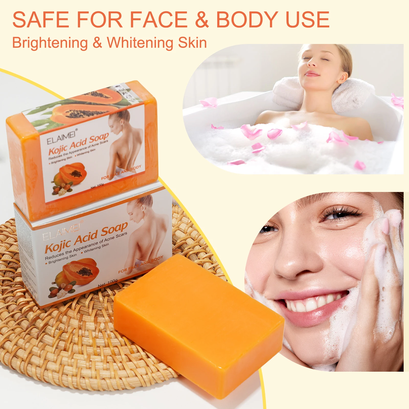Kojic Acid Soap Kojisaureseife Glycerin Base Skin Lightening Face