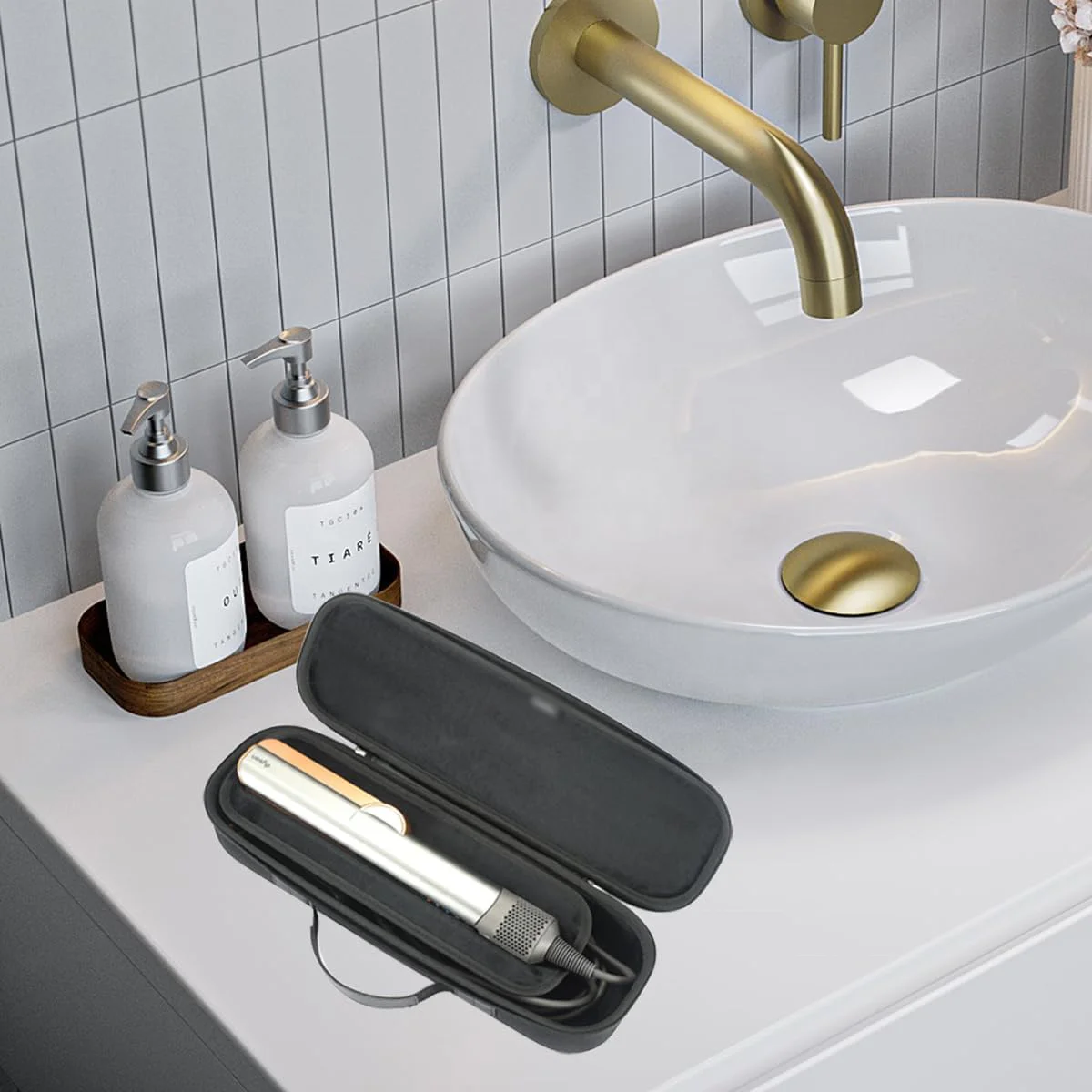 Custom Special Purpose Hard EVA Tool Case for Dyson Airstrait & Hair Straightener Airstrait HT01 Accessories Storage Eva Bag