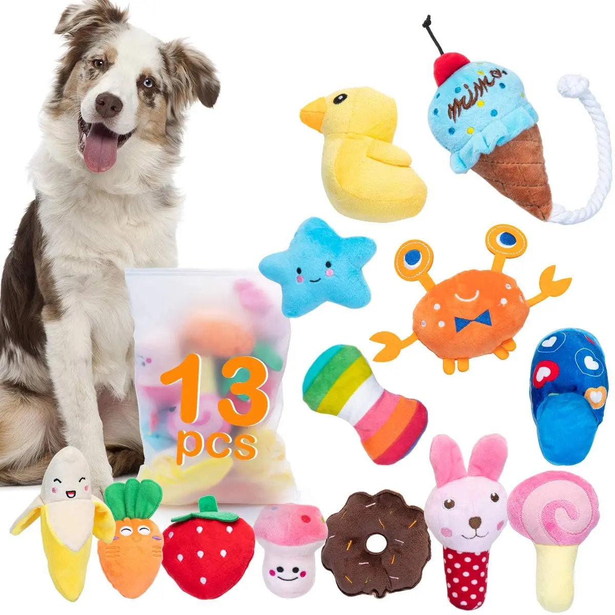 Wholesale 12 Pack Dog Toy Puppy Teething Chew Toys for Aggressive ...