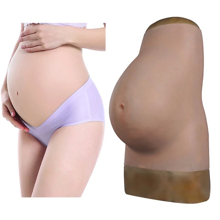 Silicone Faux Ventre Femme Enceinte Surrogacy Photo Acteur Performance,  Taille: 6-7 Mois (Teint)