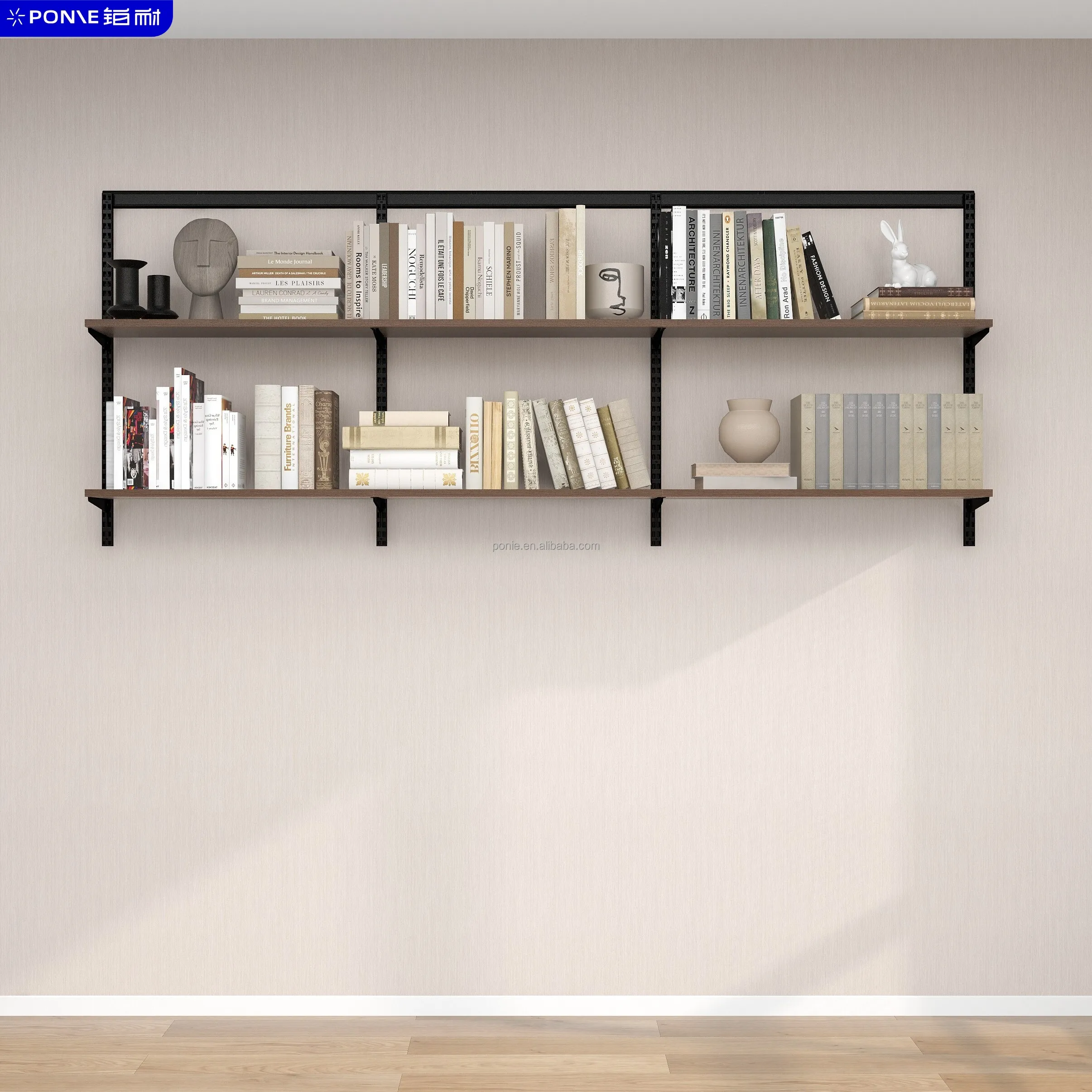Minimalist Design 2.0M Wall Mounted Suit Bookshelf for