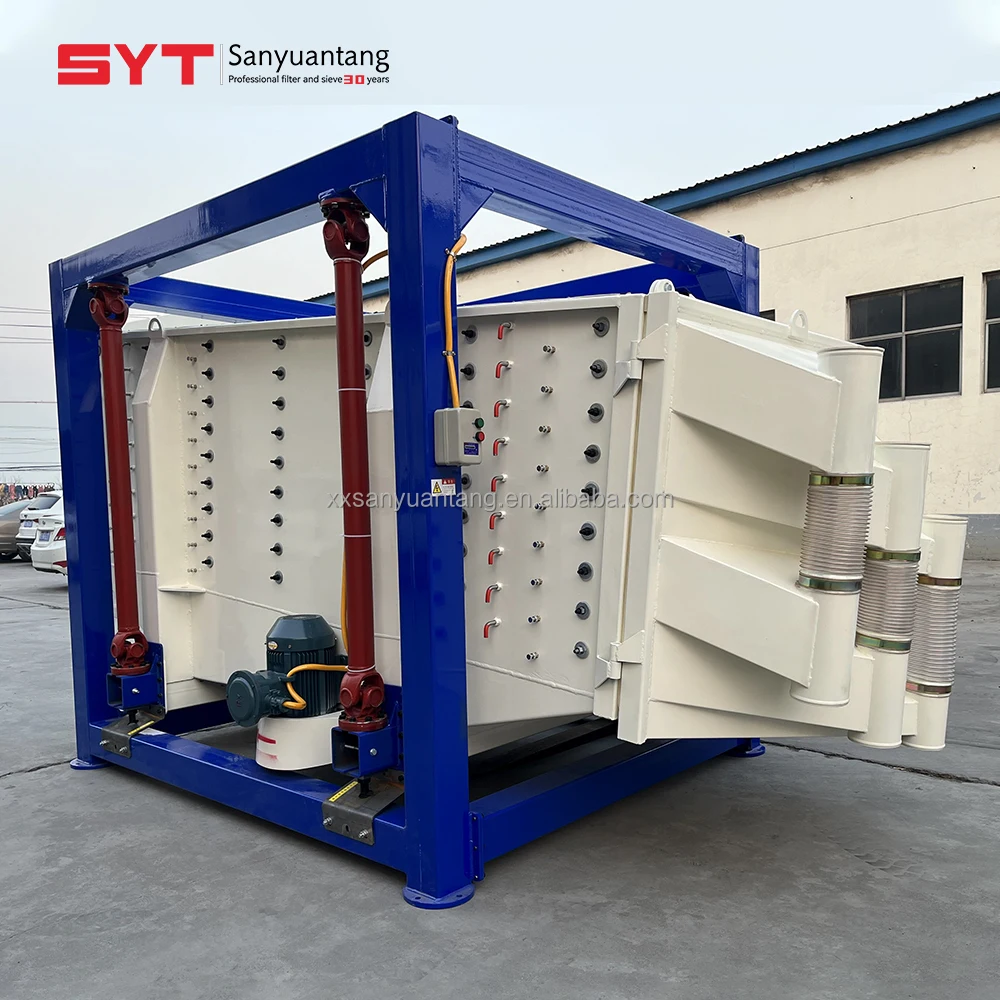 Large Capacity Square Vibrating Screen High Accuracy Multilayer Gyratory Sifter Screening Equipment for Petroleum Coke