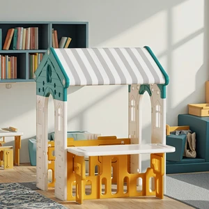 Multi-function PE Plastic Tent Toddler Slide for 1-3 Year Olds Indoor Outdoor Playhouse