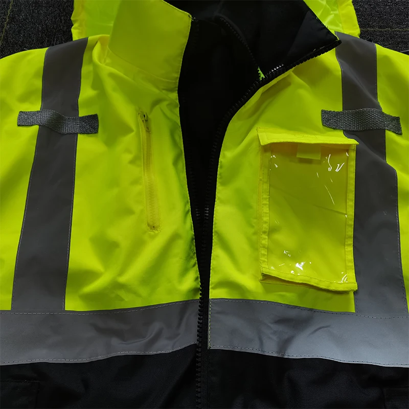 Wholesale Hoodie Workwear 3in1 jacket Tape Fleece-Lined Jacket Reflective Safety Clothing Work Clothes