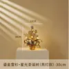 Sapin de Noël Starlight en cèdre doré (version éclairée) - 30 cm