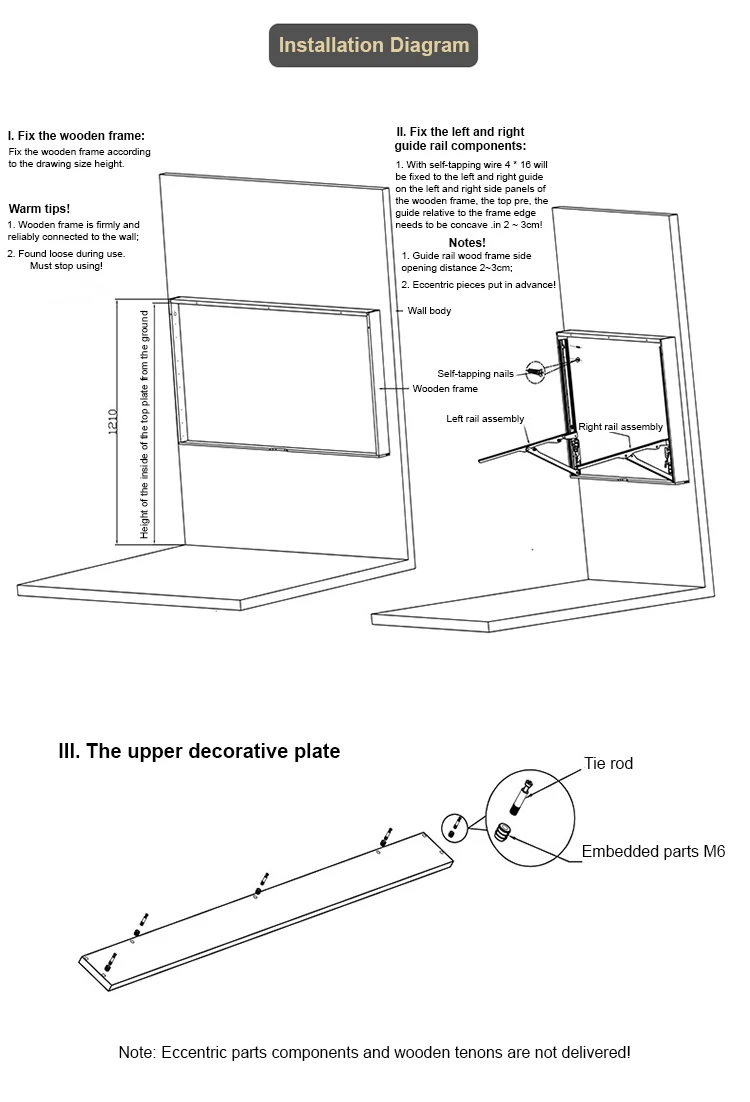 Hidden Hardware Mechanism Hanging Computer Drop Leaf
