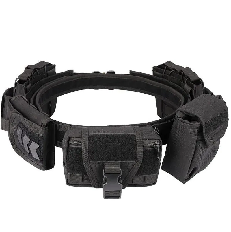 Adjustable Double-layer Nylon Tactical Belt Premium Quick Release Rigger Heavy Duty Belts for Men Security Duty Equipment