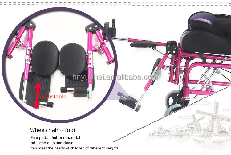 Medical Supplies Quadriplegic Cerebral Palsy Wheelchairs for Children Aluminum Light Weight Wheelchair Hot Sale Good Price