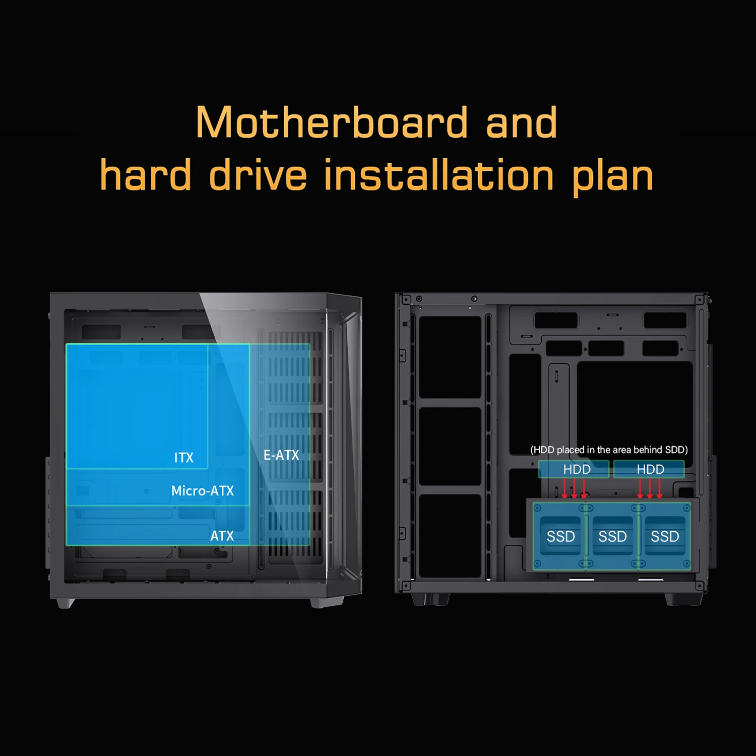 Lovingcool New Style Tempered Glass Design Gaming Pc Case Custom Logo Desktop Computer G aperçu 2