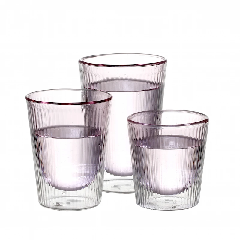 Чашка из боросиликатного стекла с двойной стенкой