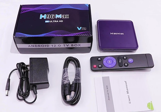 H96 MAX V12 Android 12 4K Set Top Box Rockchip RK3318 Smart Android TV Box