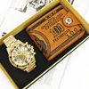 Orologio d'oro + Portafoglio + Scatola regalo