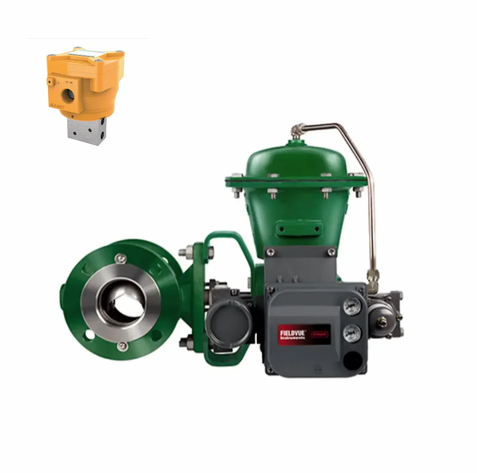 Fisher Vee-Ball  V150 Flanged Control Valve With DVC6200 Positioner and Chinese 3 Way Solenoid Valves