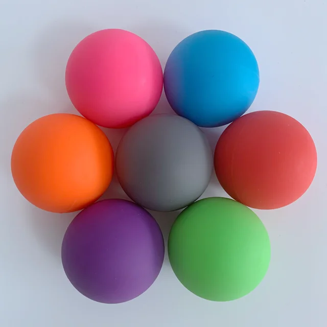 Custom Deep Tissue Mini Neck Foot Hand Wall Rolling Silicone lacrosse Massage Ball Set