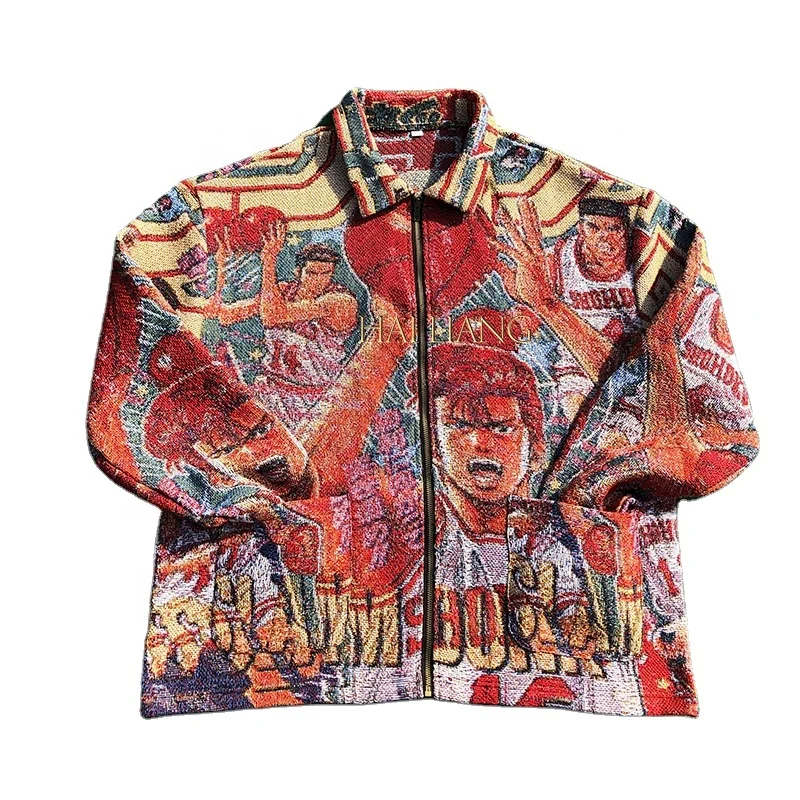 Source Custom Tapestry Zip Up Jackets Plus Size Men's Designer