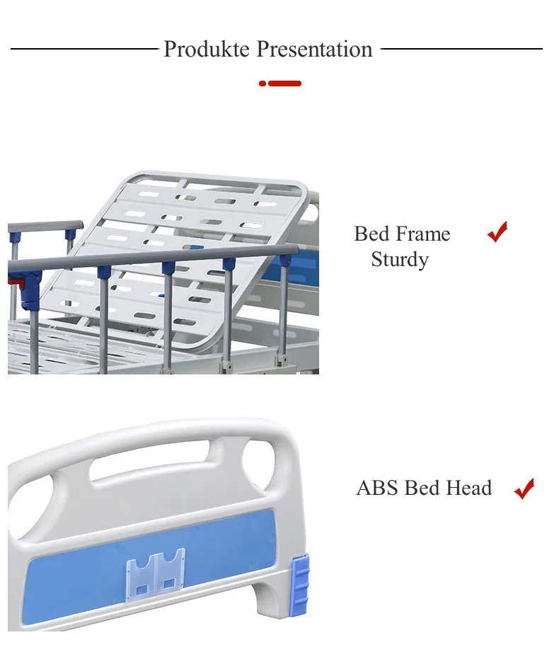 Iron Steel Medical Hospital Clinic Bed 2 Crank,2 Function Adjustable