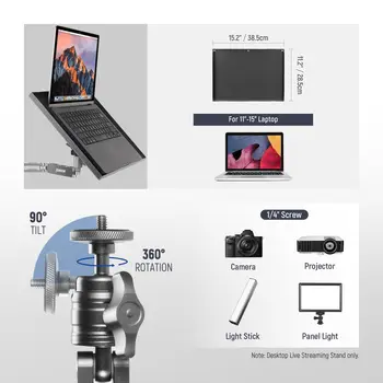 NEEWER DS002 Overhead Camera Rig Desk Mount Professional Studio Microphone Arm Adjustable Microphone Mic Stand Arm detail image