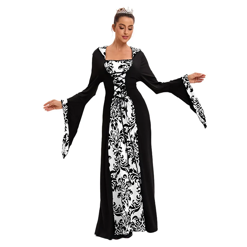 summer linen dresses for women Natural Floral Linen Dress L Ivory/Black by Lane 201 main image 0