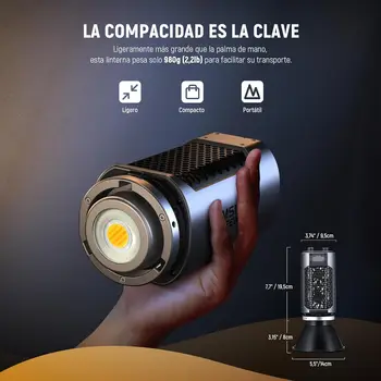 NEEWER MS150B 130W Bi Color LED Video Light Mini COB Portable Photography Lighting with App Control detail image
