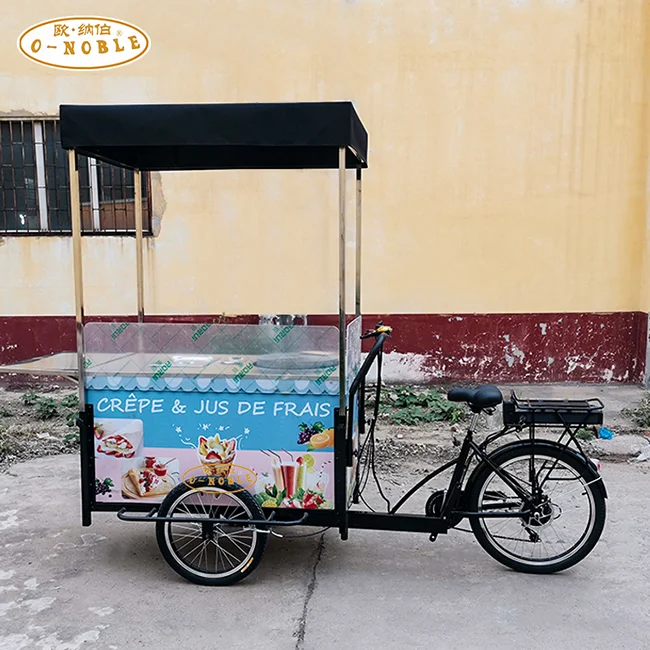 Pancake Snack Cart Customized Food Delivery Bike Street Food Scooter