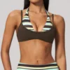 Reggiseno a righe marroni