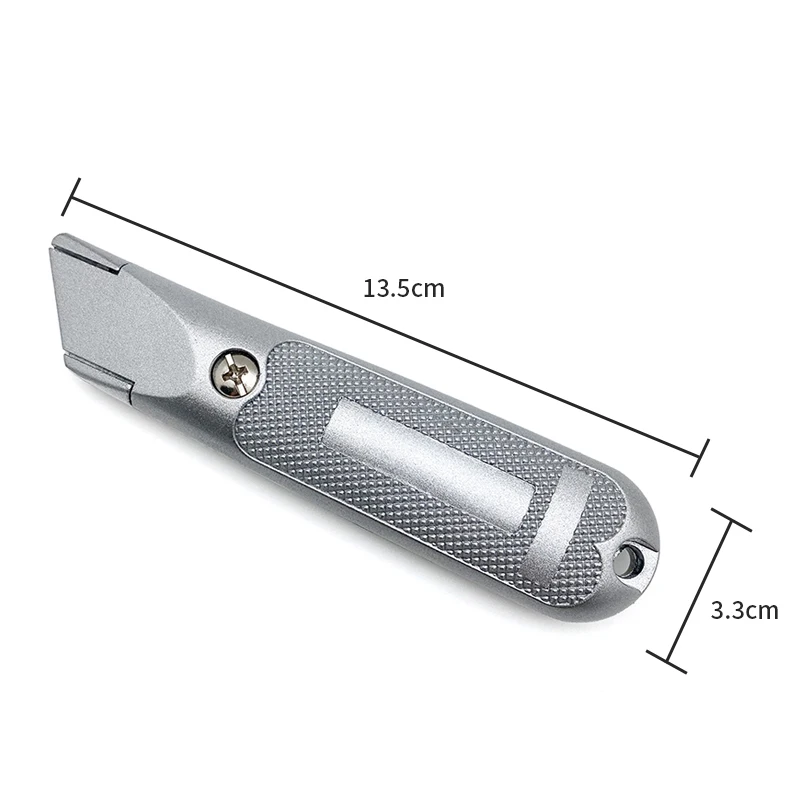 Rx29124 Aluminium Metal Knife Fixed Blade Carton Box Leather Pvc