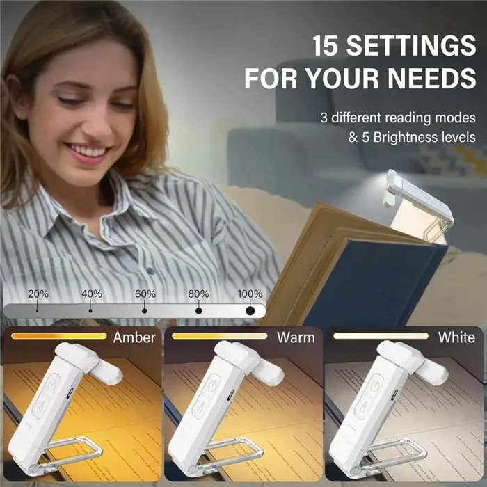 product usb rechargeable clip mini book light led portable bookmark reading light brightness adjustable night reading book lamp-41