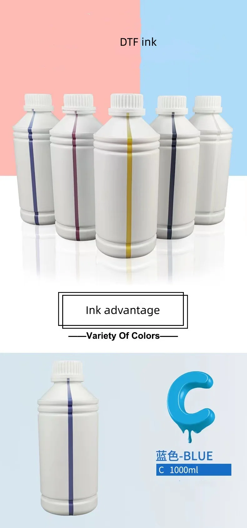 Factory Price Universal Dtf Cmyk Color White Ink Heat Transfer Pigment ...