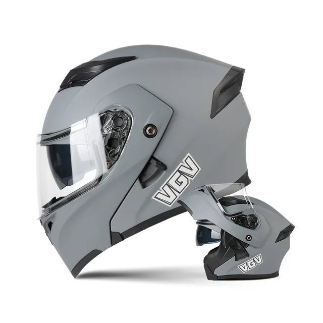 New DOT Certification Customized Logo Modular Helmet Double Visor ABS Material Motorcycle Flip up Helmet