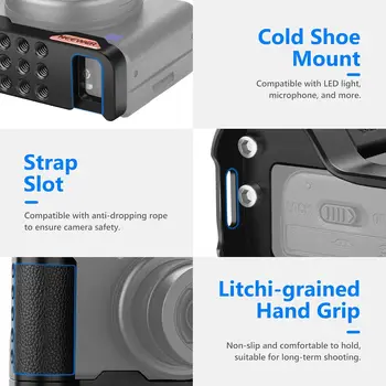 Neewer Camera Handle Grip Bracket Compatible with Sony ZV-1 Camera, ZV1 Camera Base Mount Bracket with Base Microphone/Fill detail image