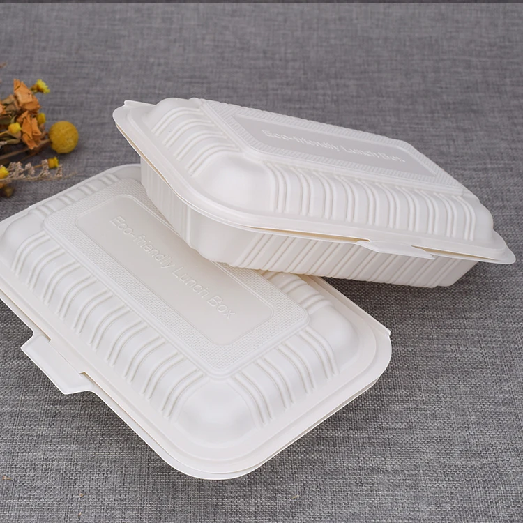 Corn Starch Tableware Manufacturer China Meal Prep Containers Sugarcane Take Out Box