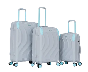 2026 NEW DESIGN CONTRASTING COLOR ABS SUITCASE WITH CORNER PROTECT SPECIAL MODEL DOUBLE WHEELS