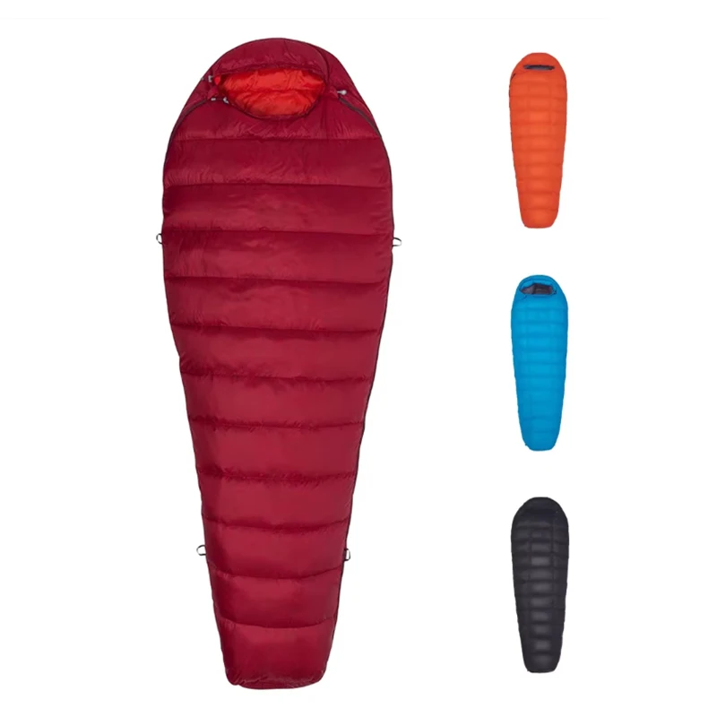 Woqi 0 Grad F 650 Fllkraft Daunenschlafsack mit Cluster-Loft-Basis  Ultraleicht 4-Jahreszeiten-Schlafsack fr Mnner und Frauen