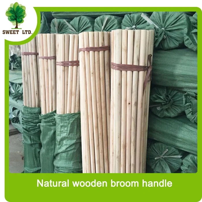 Polished 2 Times 120/150/180 cm Natural Plain Wood Broom Stick Set with Dustpan Machine-Made Wooden Broom Handles for Home Use