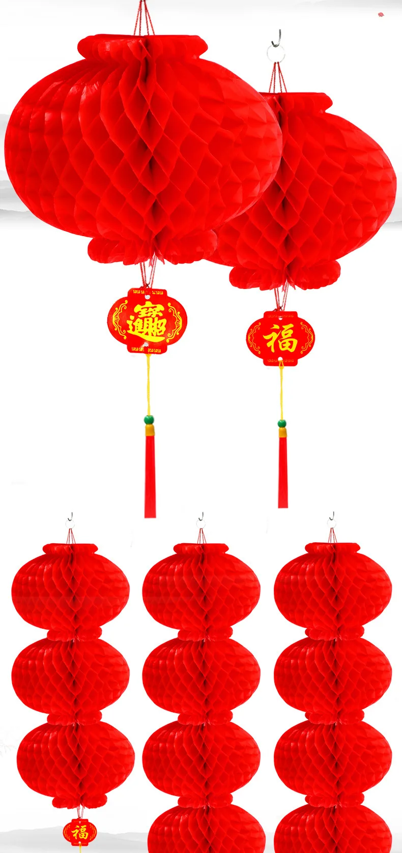 China Manufacture Wholesale Chinese Lanterns Outdoor Waterproof Red