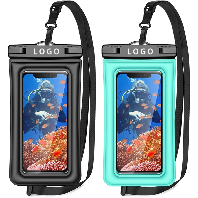 Customized Logo IPX8 Swim PVC Waterproof Cell Phone Bag