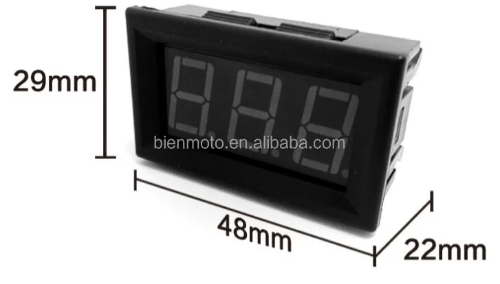 0 56 дюймов 3 провода DC вольтметр светодиодный цифровой Детектор 0-100 В монитор напряжения тестер для мотоцикла