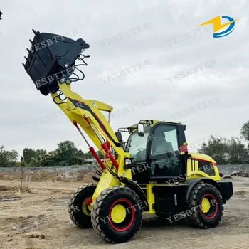 YESBETTER RTS 2.0 Ton Mini Wheel Articulated Loader Farm Loader with Yunnei Engine and Bucket