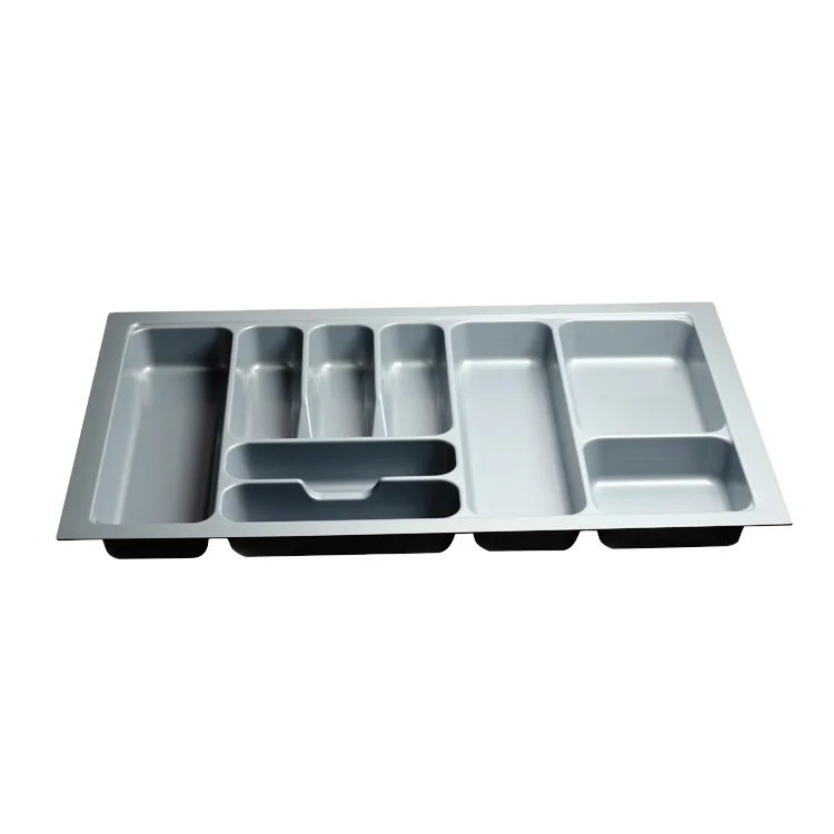 Drawer Organizer Spoon Desk Draw Expandable Cutlery Tray Grey Kitchen Plastic Various Pvc Carton Single Gray Square Modern