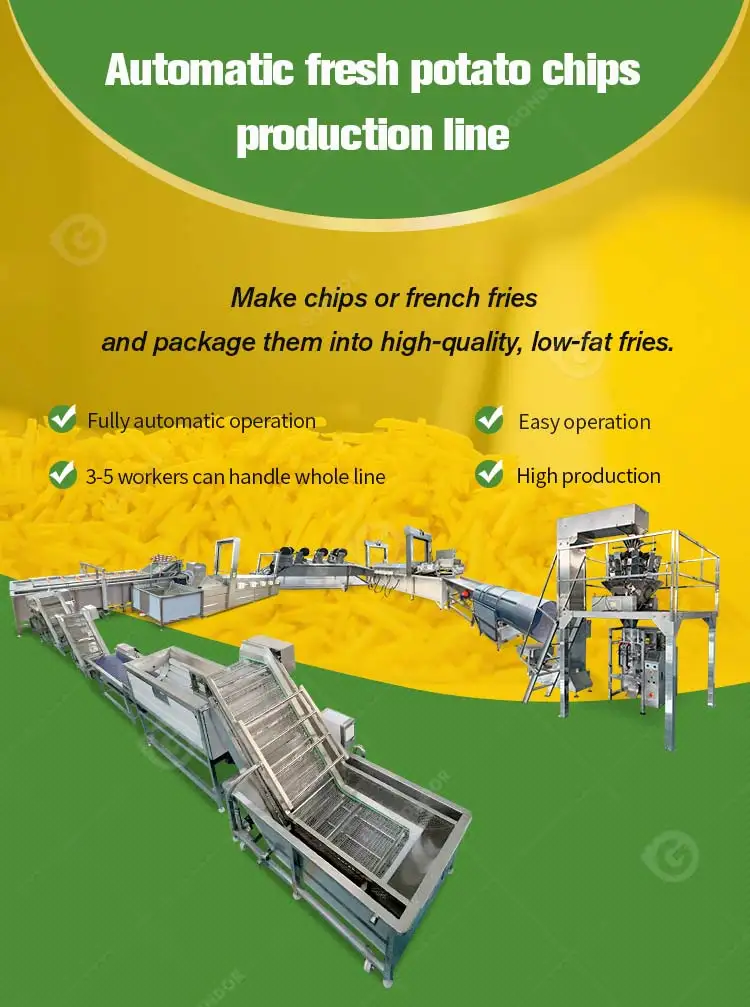 Sale Indian Process Plant Compound Product Line Cook Frozen Manual Crisp Make French Fry Machine for Potato Chip