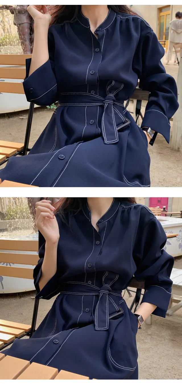 Wholesale 2022 Spring and Autumn Women's Korean Elegant Dress