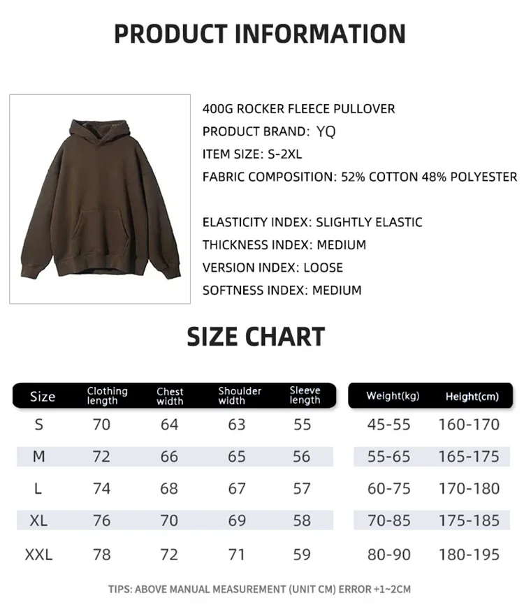 High Quality Custom Logo 400g 100% Cotton Heavyweight Fleece Blank ...
