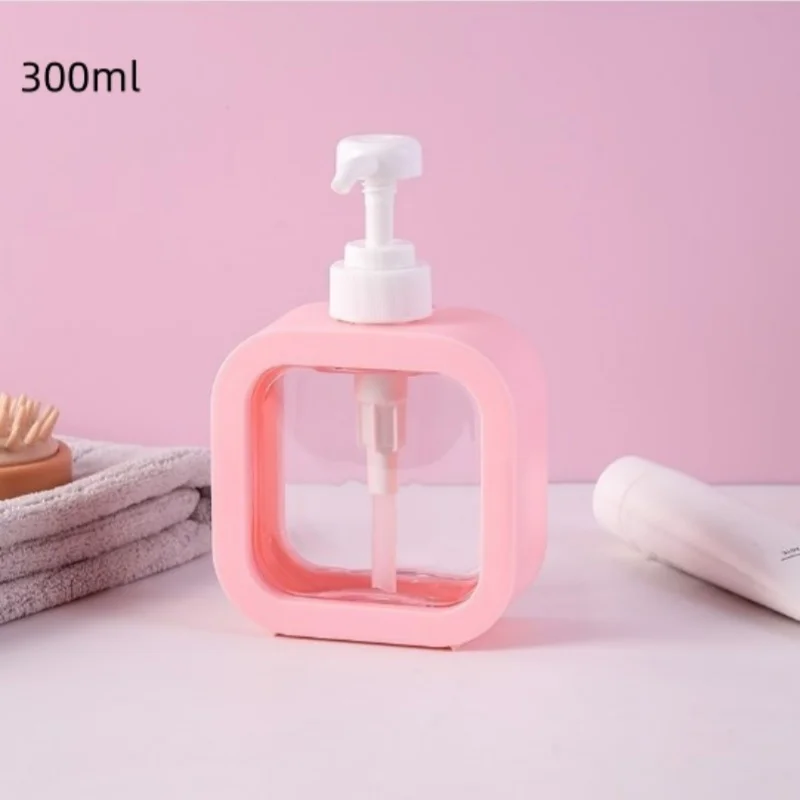 300ml 500ml Plastic Transparent Pressing Hand Sanitizer Cosmetics Shower Gel Travel Sub Bottle