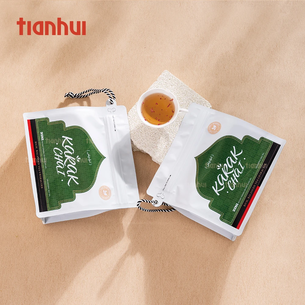 Tianhui Custom Tea Stand-Up Pouch - Moisture-Proof Aluminum Foil Bag with Zipper